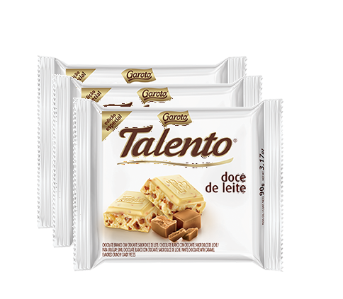 Garoto Talento Chocolate Branco com Doce de Leite (3x90g)
